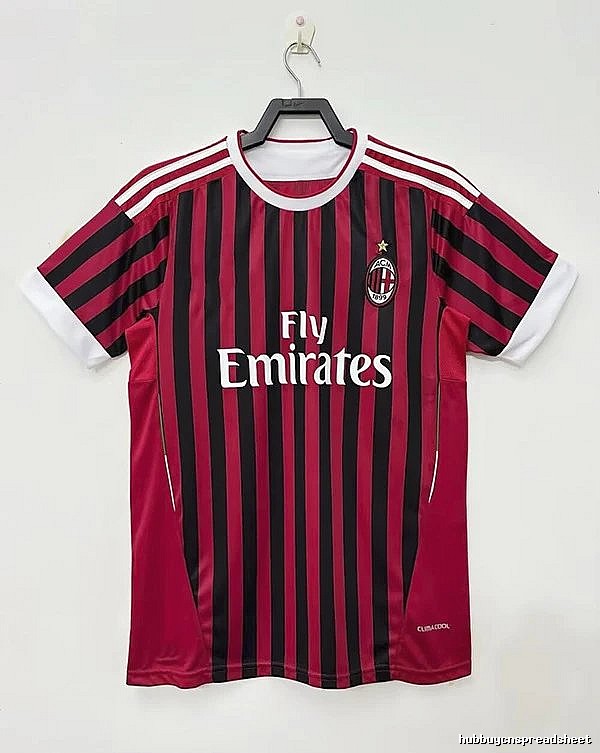 AC Milan Urban Retro soccer jersey Red Black Striped with Statement Pattern