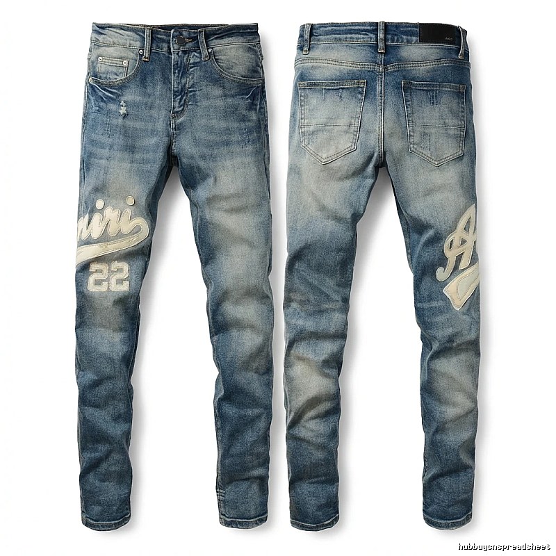 AMI letter-printed jeans