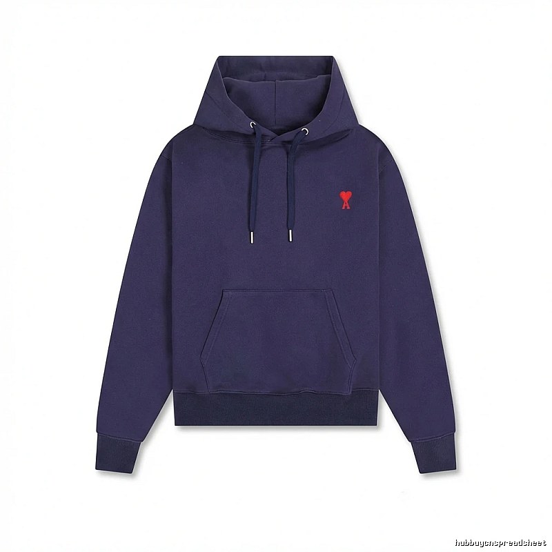 AMI Minimalist Style Navy Blue Sweatshirt