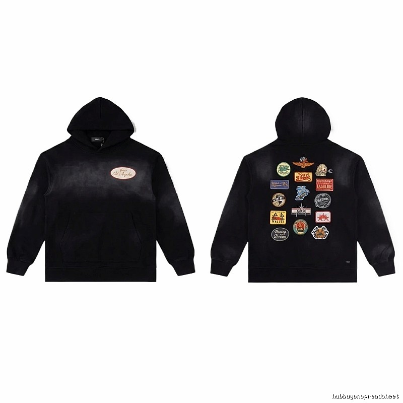 AMIRI Badge Style Black Hoodie