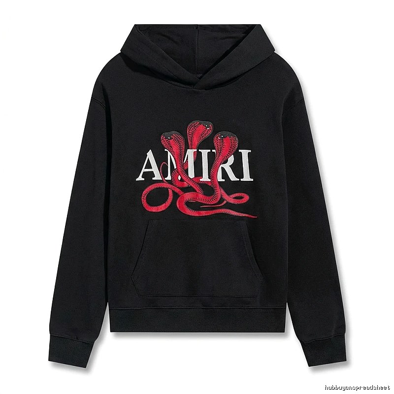 AMIRI black hoodie with snake print