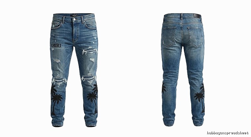 AMIRI Palm Tree Ripped Jeans