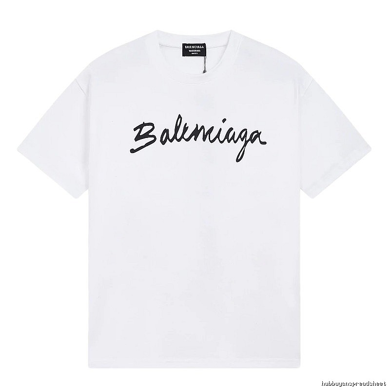 Balenciaga Handwritten Signature Casual White T-shirt