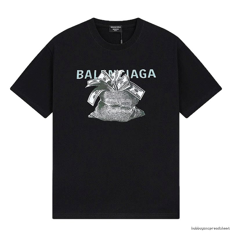 Balenciaga Money Bag Style Black T-shirt