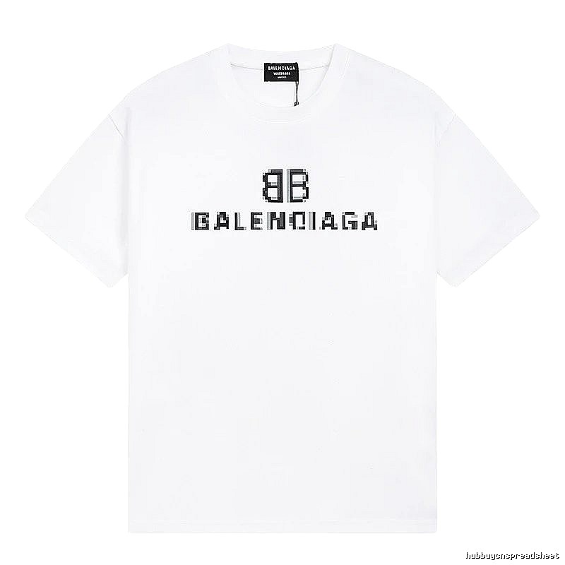 Balenciaga pixel-style white T-shirt