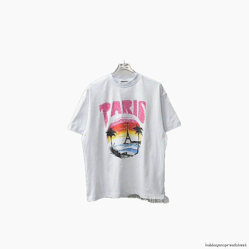Balenciaga Printed Casual White T-shirt