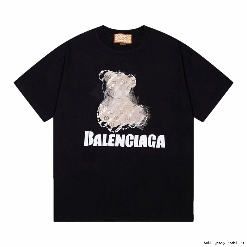 Balenciaga Trendy Black T-Shirt with Bear Print