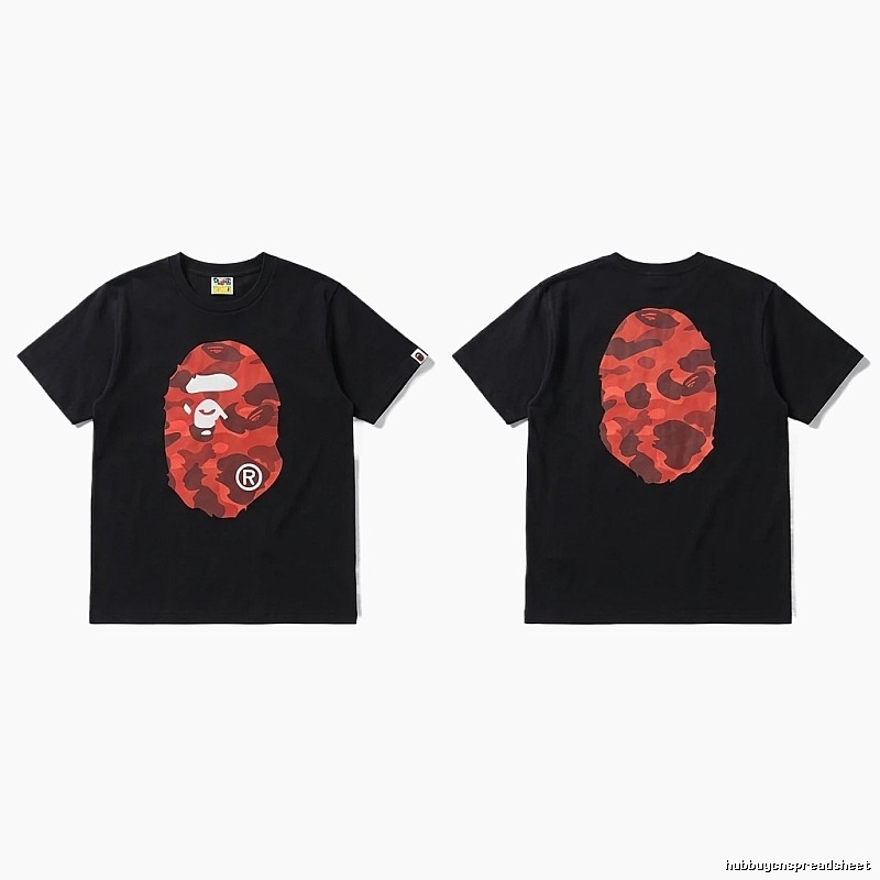 Bape camouflage style black T-shirt