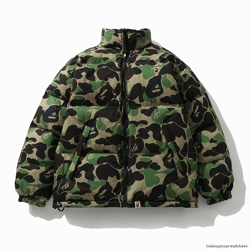 Bape camouflage-style down jacket