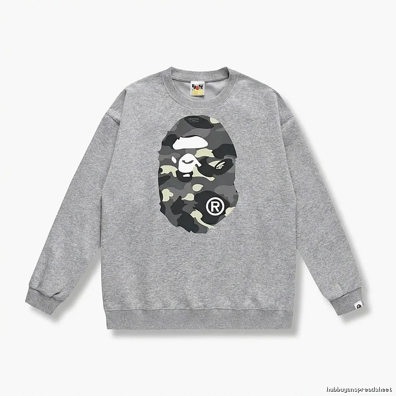Bape camouflage style grey sweatshirt