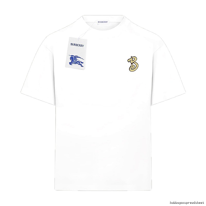 Burberry 3-letter logo simple white T-shirt