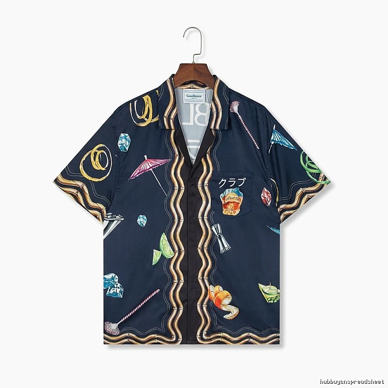 Casablanca Print Retro Short-sleeve Shirt