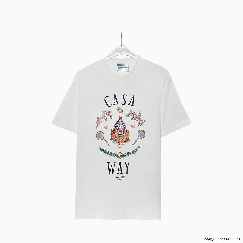 Casablanca printed casual white T-shirt