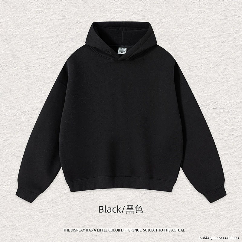 Classic Blank pullover hoodie Black Minimal A for Daily Styling