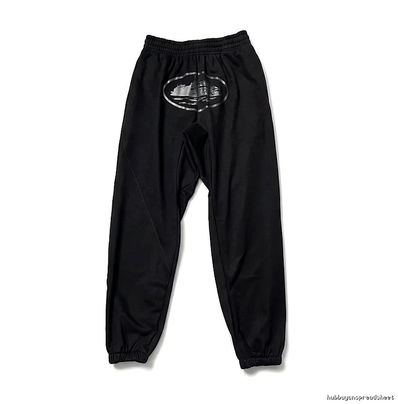 Corteiz printed trendy brand style black pants