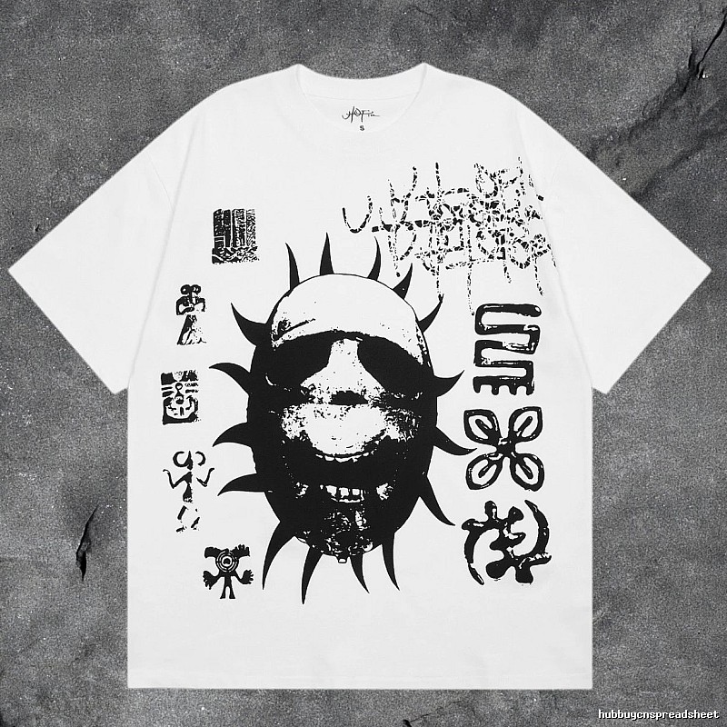 Denim Tears White Graphic T-Shirt Logo Detail