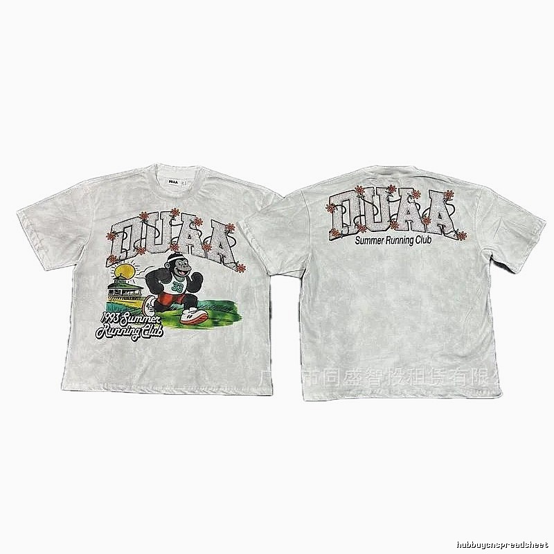 DUAA Summer Running Vintage Style White T-Shirt