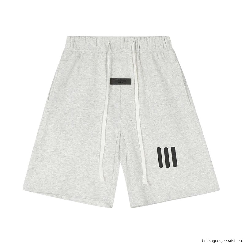 ESSENTIALS minimalist light gray shorts