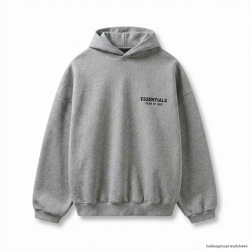 ESSENTIALS minimalist light gray sweatshirt