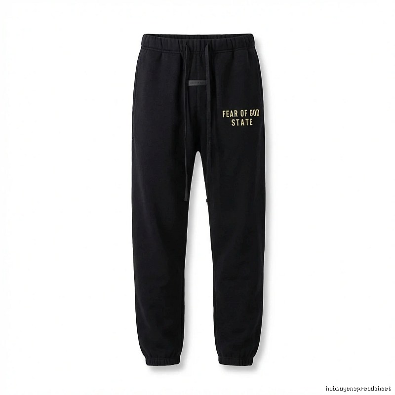 ESSENTIALS minimalist style black sweatpants