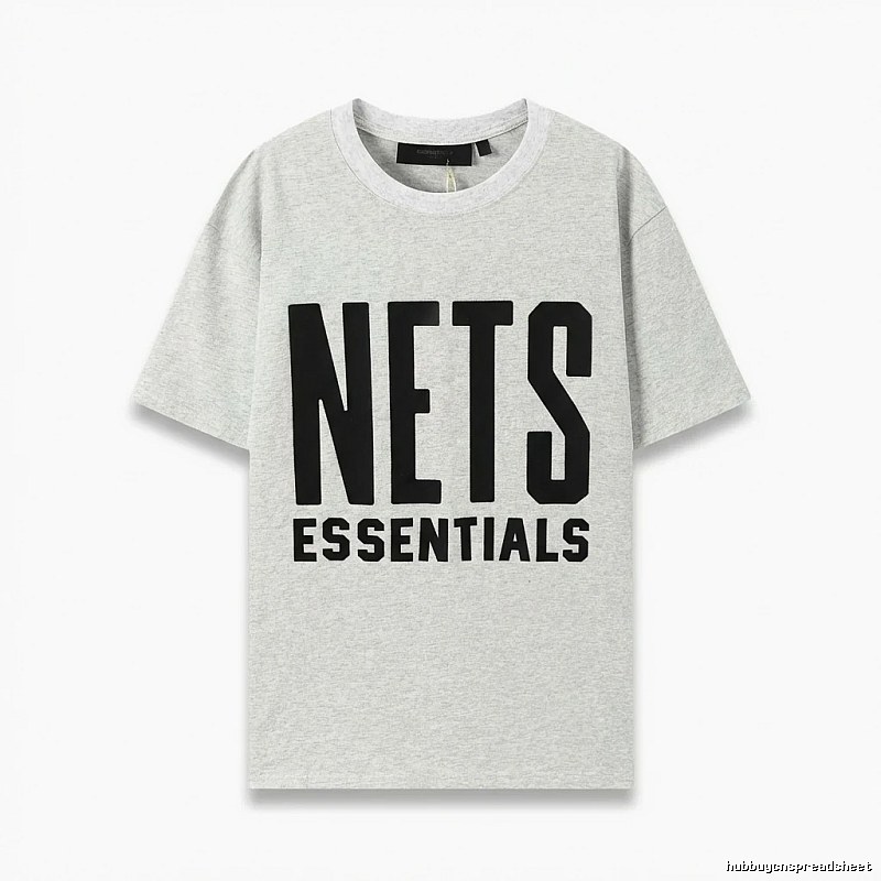 ESSENTIALS Trendy Brand Simple Style Grey T-shirt