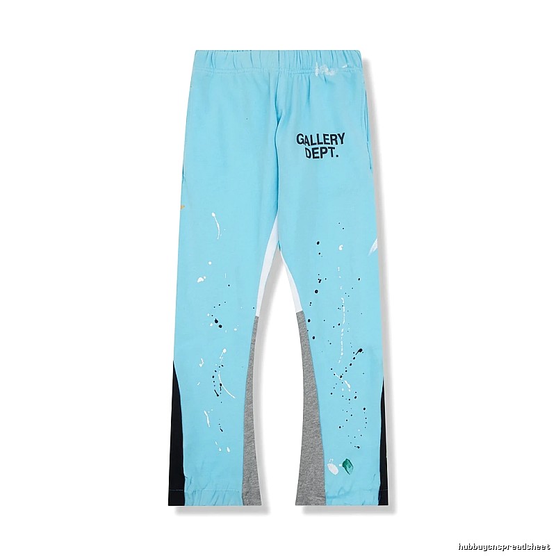 Gallery Dept graffiti-style light blue trousers