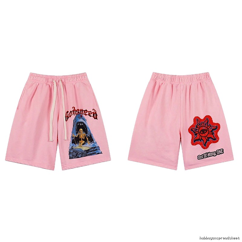 Godspeed Skull Print Street Style Pink Shorts