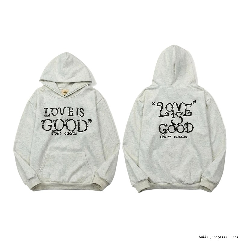 GOODBRAND LOVE Series Trendy and Cool White Hoodie