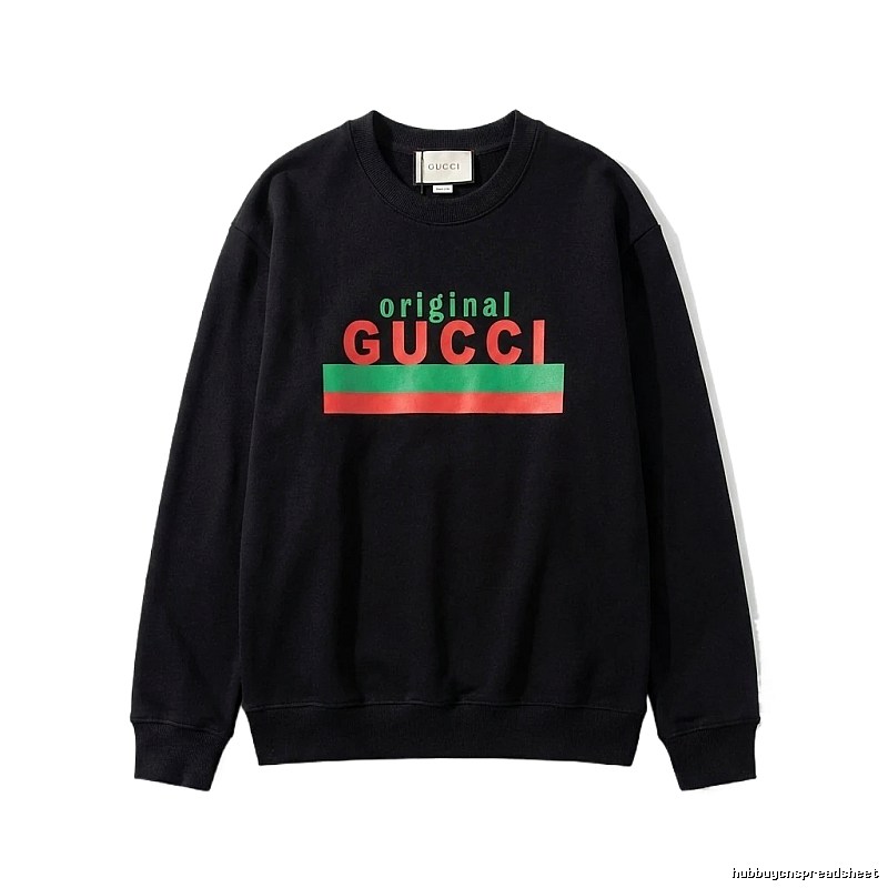 Gucci letter - printed black sweatshirt