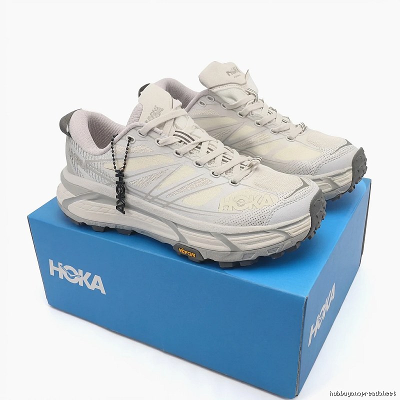 HOKA Trail - Style Light Gray Running Shoes