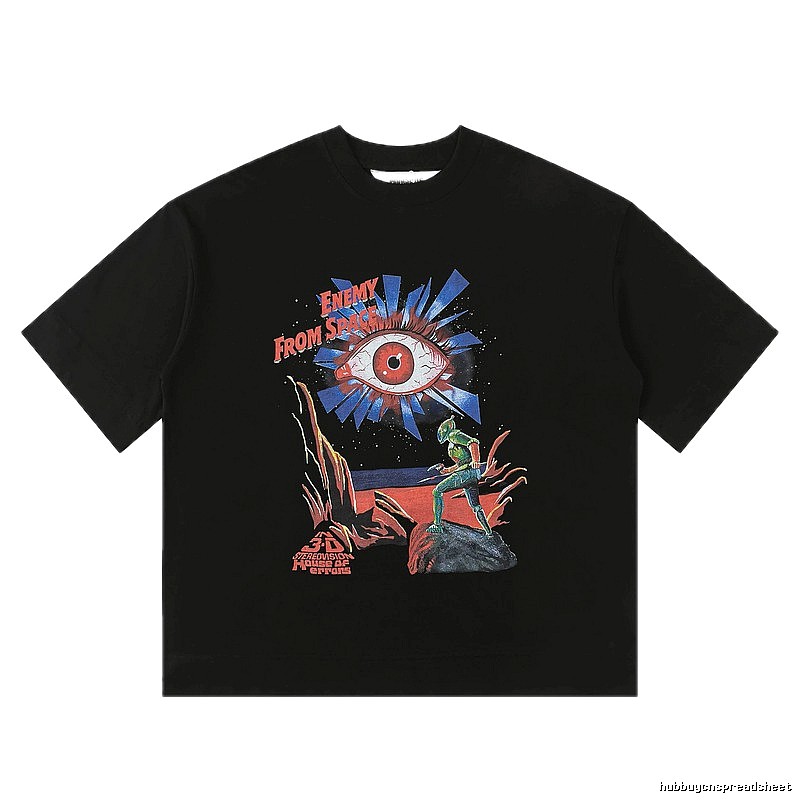"House of Errors Alien Eye Trendy Cool Black T-shirt"