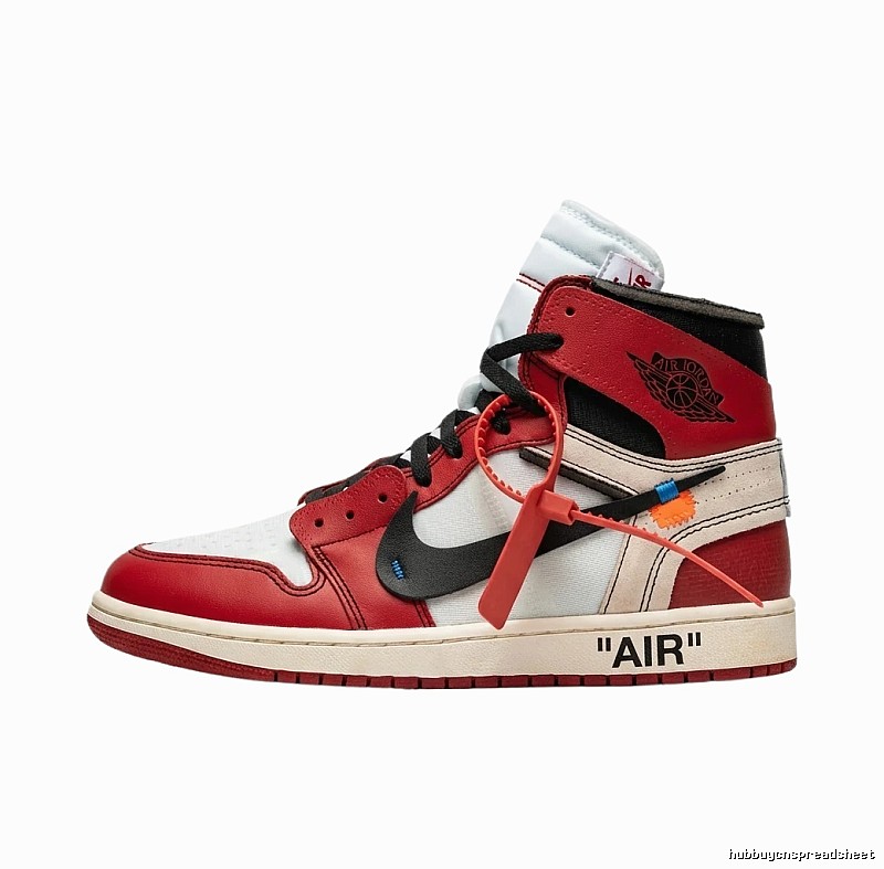 Jordan AJ1 Trendy Red and White Sports Shoes