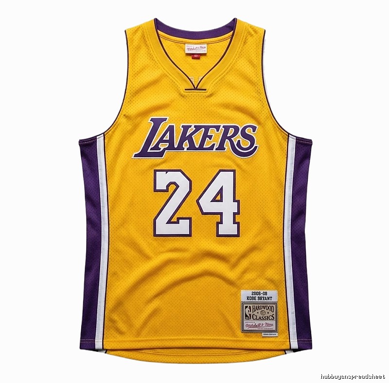 Kobe Kobe No. 24 yellow jersey