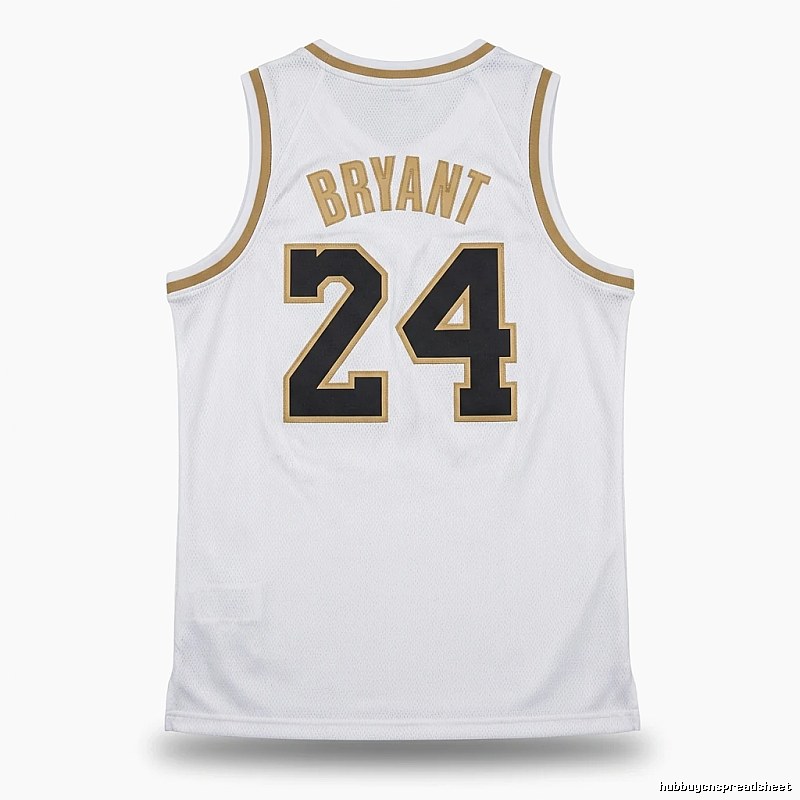 Kobe No. 24 retro-style white jersey