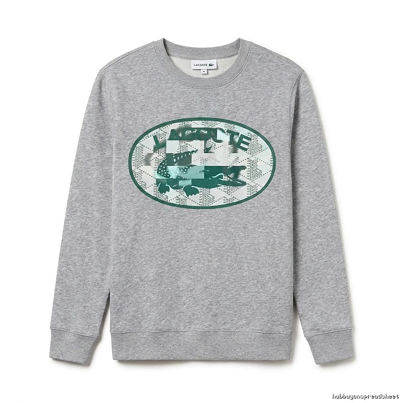 Lacoste retro-style grey sweatshirt