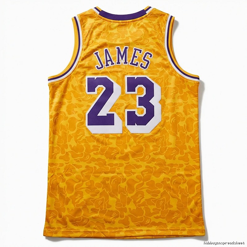 LBJ No. 23 camouflage-style jersey