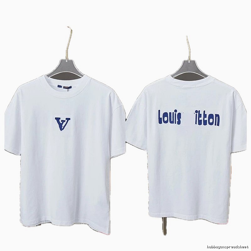Louis Vuitton Embroidered Trendy Style White Short-sleeve T-shirt