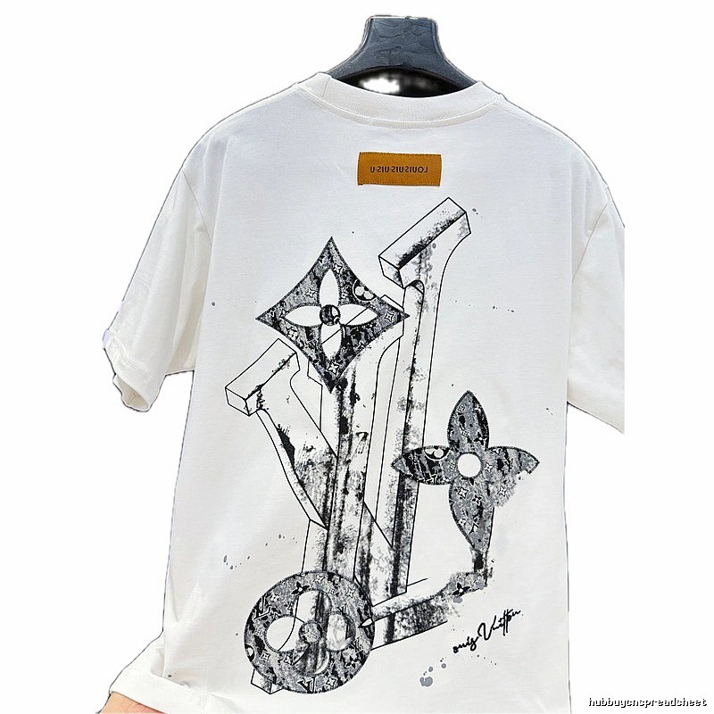 Louis Vuitton Monogram Graffiti Trendy Style White T-Shirt