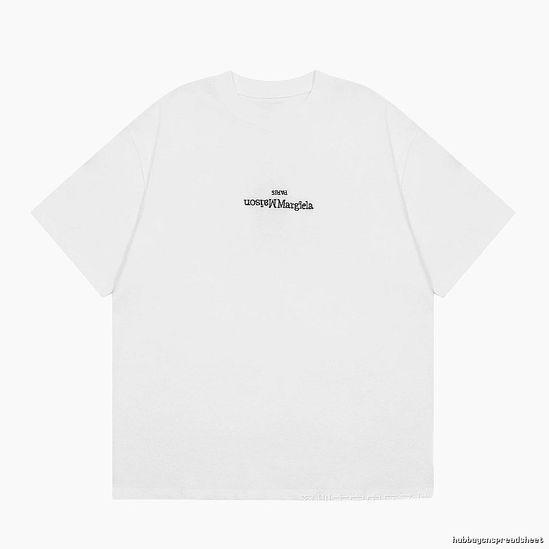 Maison Margiela Embroidered Minimalist Style White T-Shirt