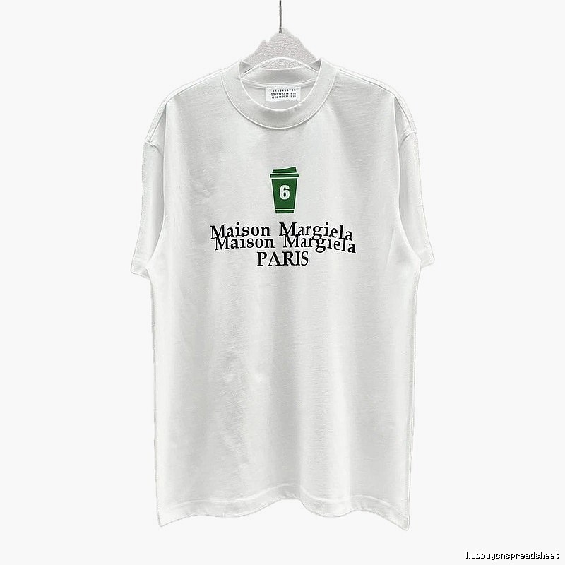 Maison Margiela No.6 Printed Casual White T-Shirt