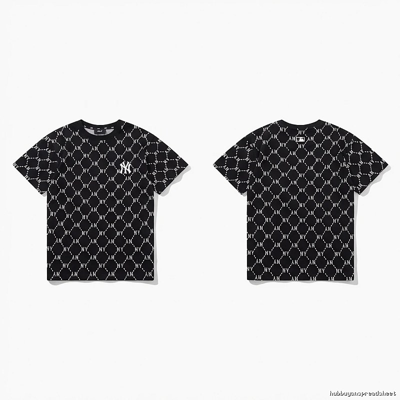 MLB full - print style black T - shirt
