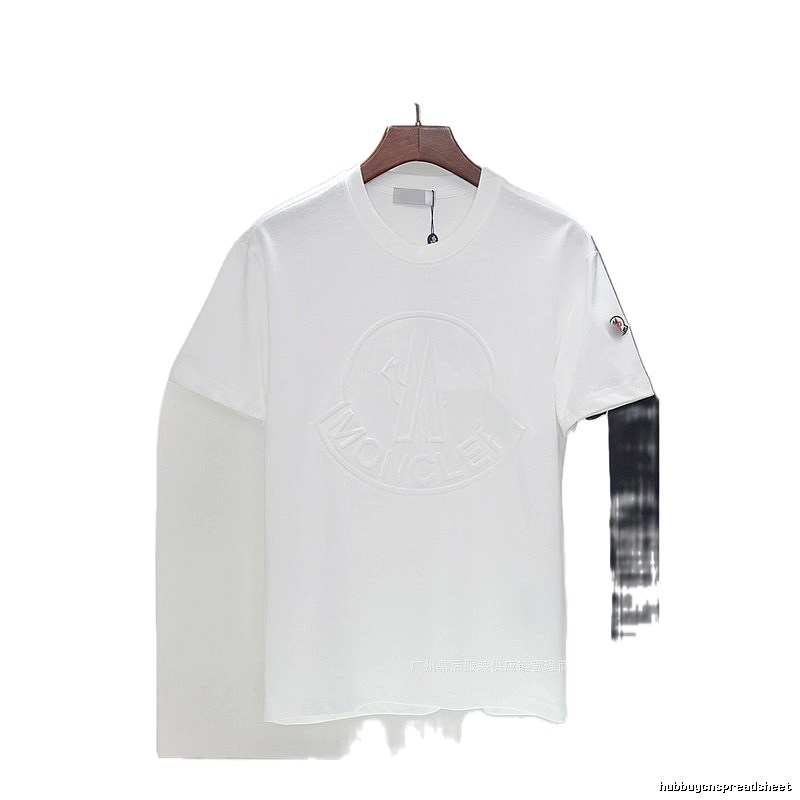 Moncler Embossed Casual White T-Shirt