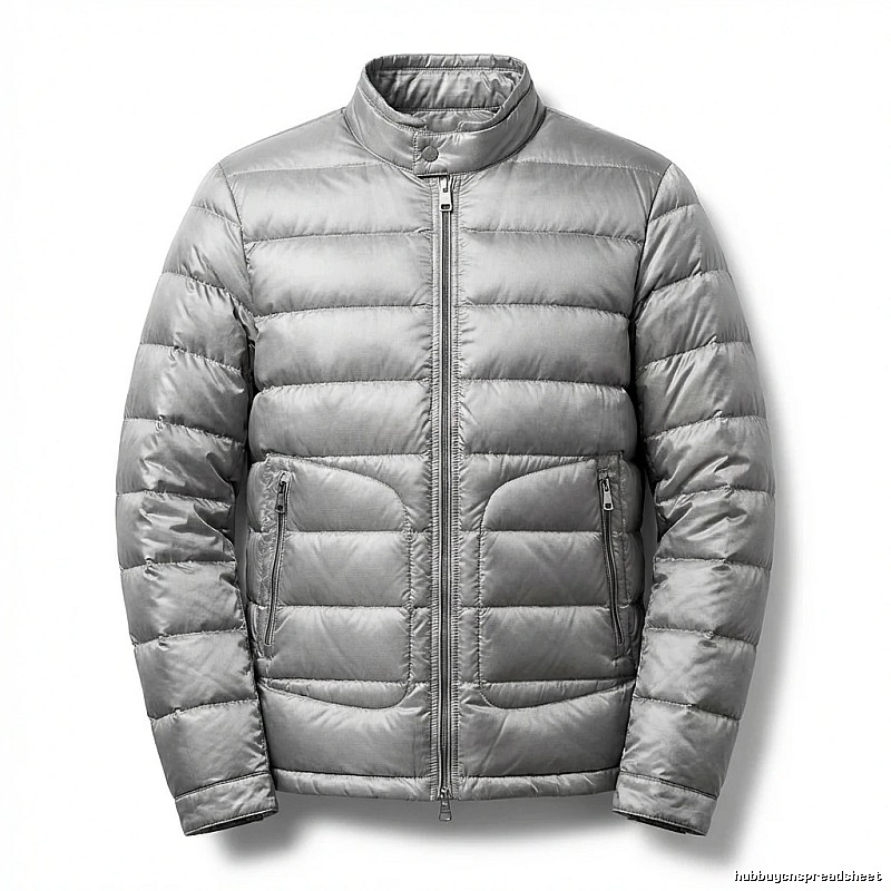 Moncler Lightweight and Stylish Silver-Gray Down Jacket