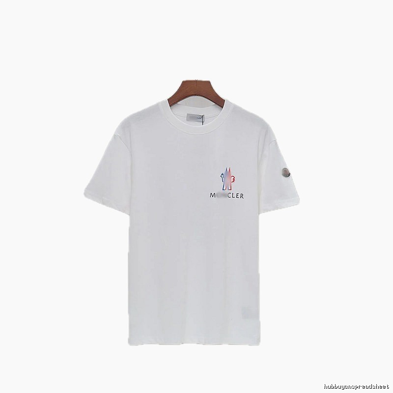 Moncler Printed Casual Style White Short-sleeve T-shirt