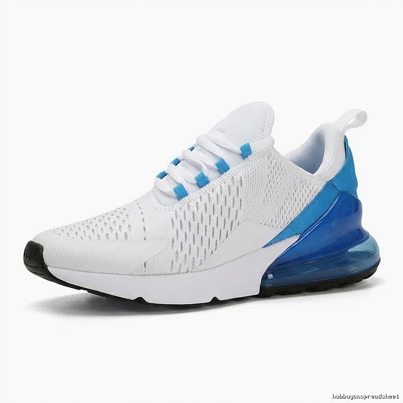 Nike Air Max white and blue sporty running shoes