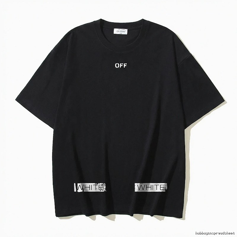 Off-White minimalist style black T-shirt