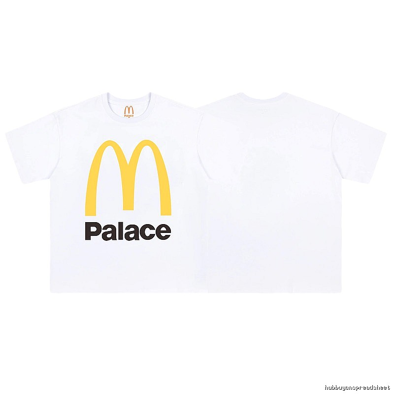 Palace x McDonald's Co-branded Street Style White Short-sleeve T-shirt