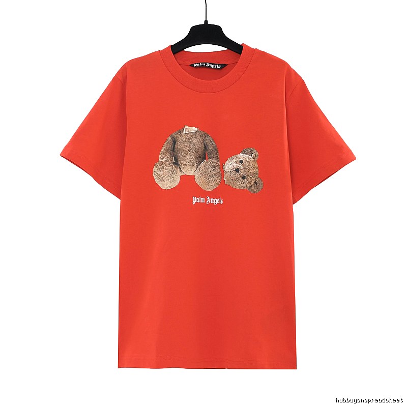 Palm Angels Sport Bear graphic T-shirt White Colorful Bear for Warm Weather