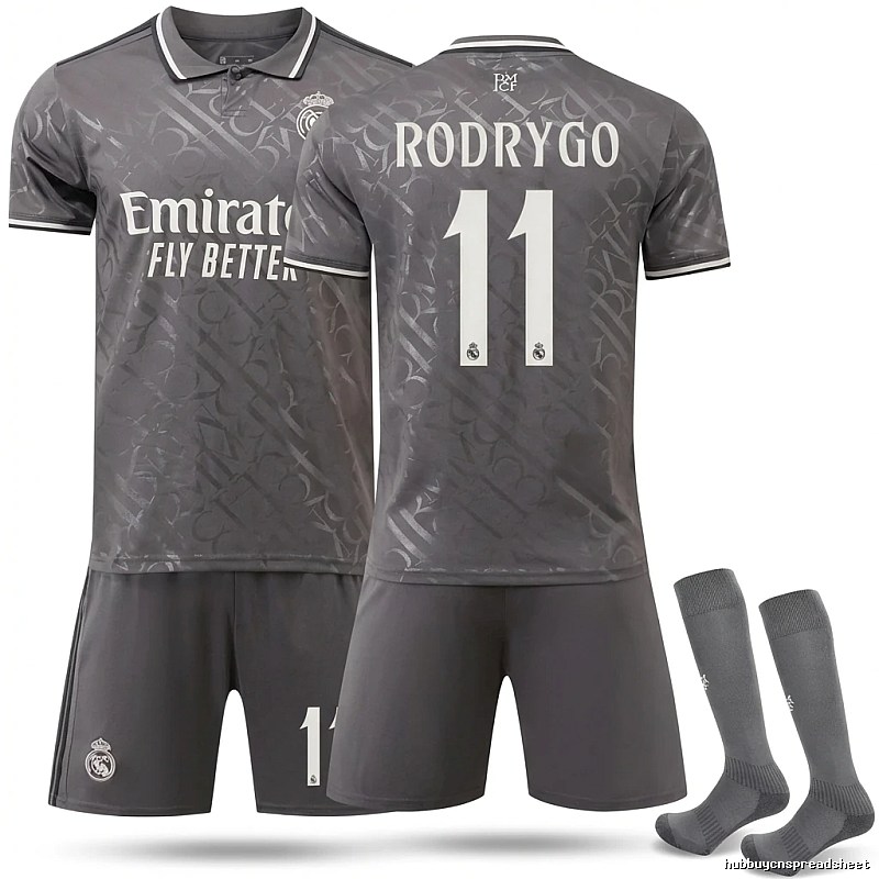 Real Madrid retro-style dark grey jersey