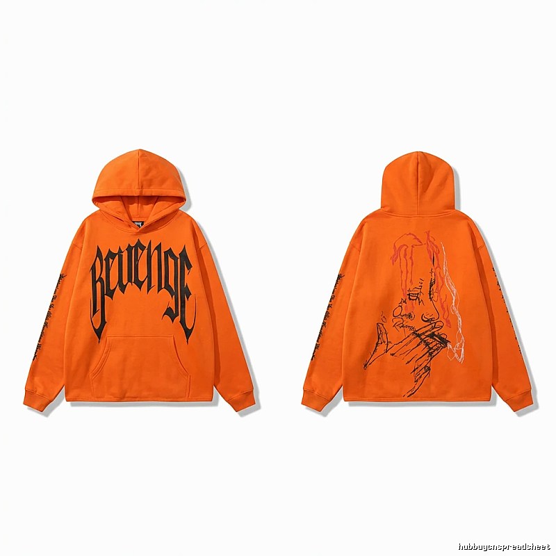 Revenge dark style orange hoodie